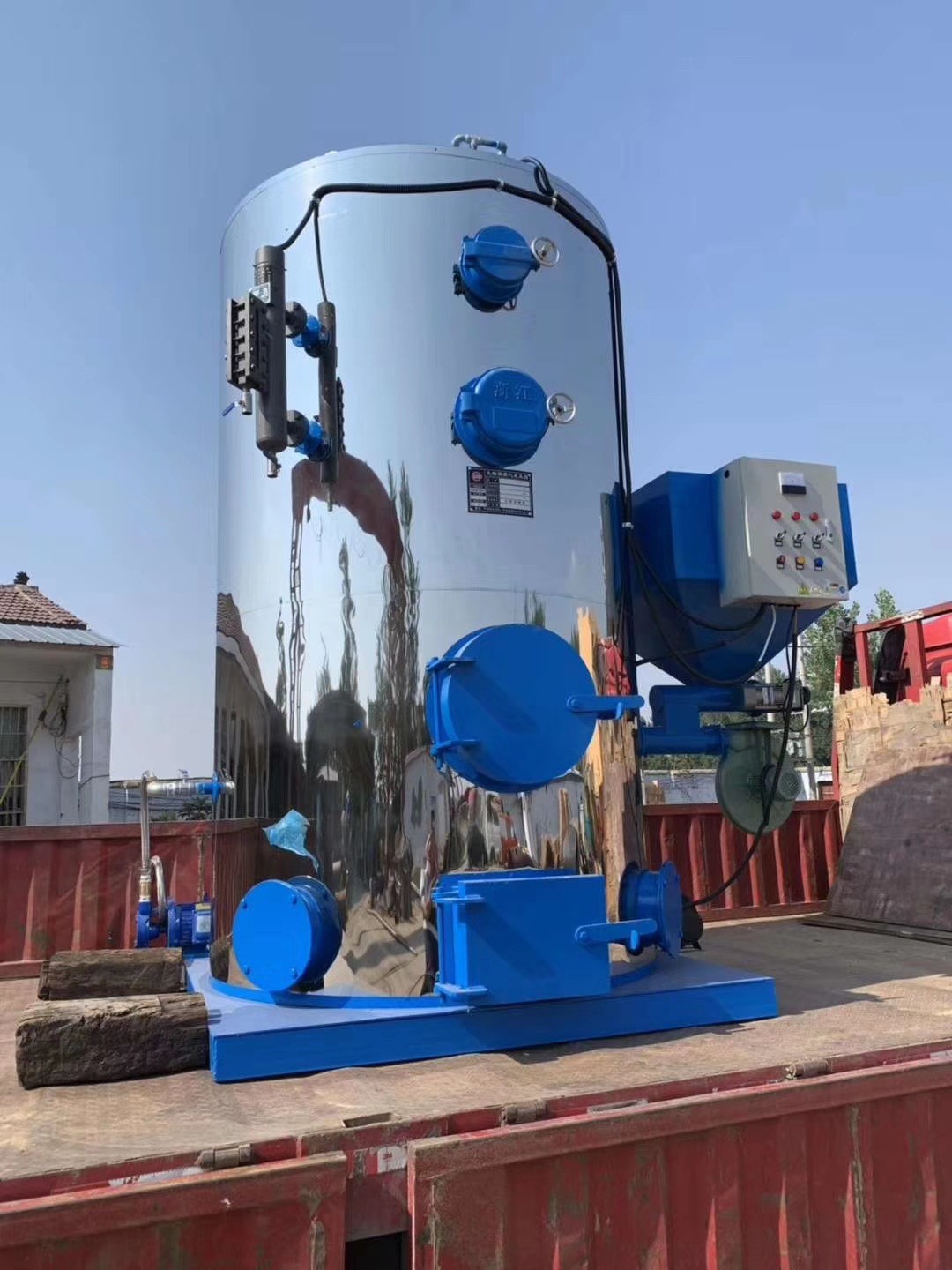 Генератор пара лепешки биомассы боилера пара промышленной биомассы вертикальный для индустрии 200кгс пива