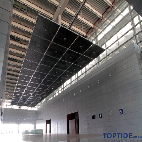 TOPTIDE Multifunctional 2mm Steel Metal Mesh Ceiling Panel Square