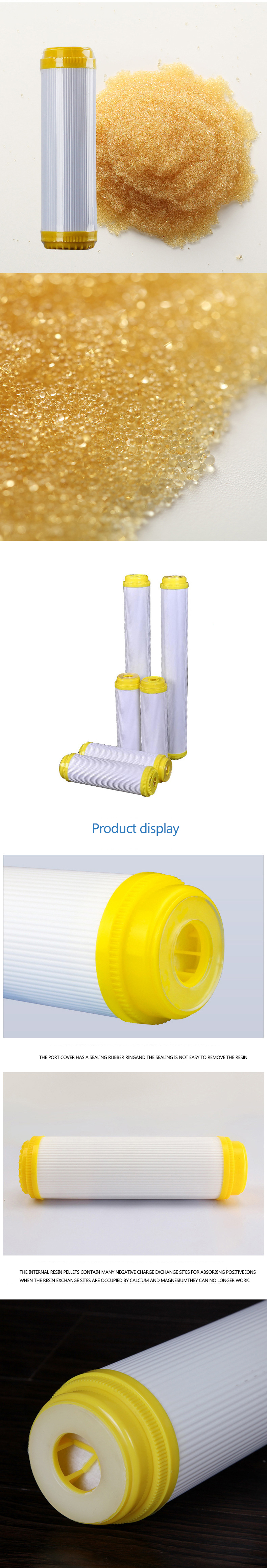 10 дюймовый предварительный фильтр ионного обмена смолы смягчающий фильтр для очистки воды