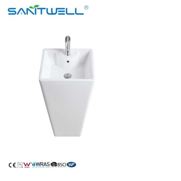 Bathroom Sanitary Ware Ceramic Pedestal Basins Luxury Styles High Quality Art Basins Fixing To Wall