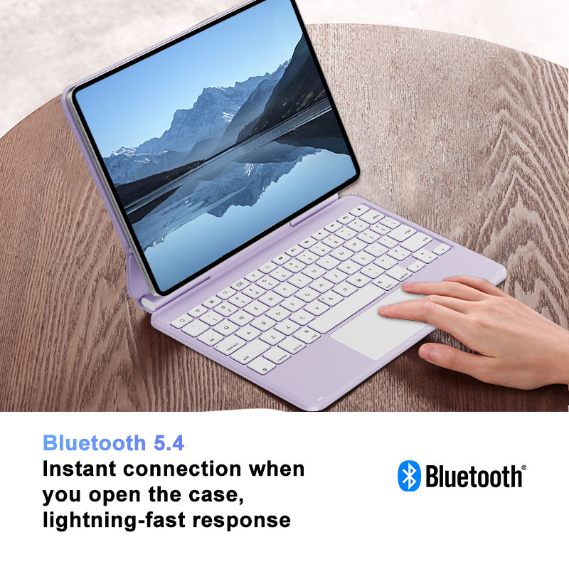 ODM OEM Multilingual Layout New High-End Wireless Magnetic Keyboard with 7-RGB Backlit and Touchpad for iPad Pro 11