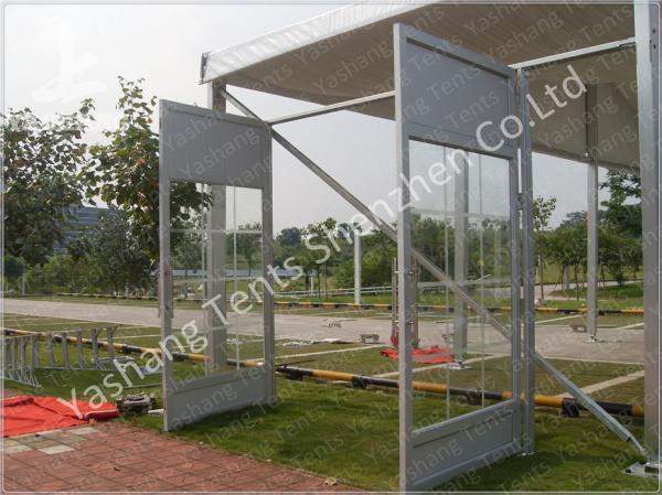 Heat Resistant Tent Accessories Height Customizable Fabric Door Glass Door Roller Gate