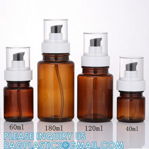 Serum Bottles, Fast Delivery Of 30ml 40ml Light Grey PET Plastic Bottle With Spray Pump, Dispenser In Stock