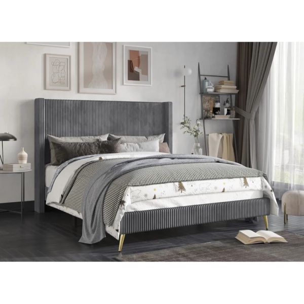 OEM Manufacture Home Hotel Modern Double Bed Frame With Headboard Super King Single Low Tall Stainless Steel Bed Frame
