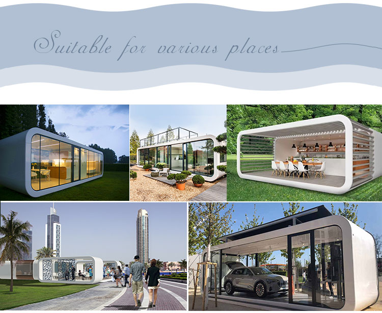 Casas pré-fabricadas de aço de calibre leve Kit de um andar Casa de férias Cabanas para hotel de resort