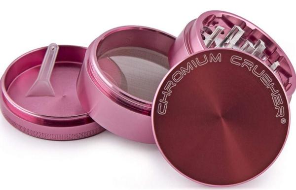 Pink CNC Turning Parts For Color Anodized Zinc Aluminum Herb Grinder Products