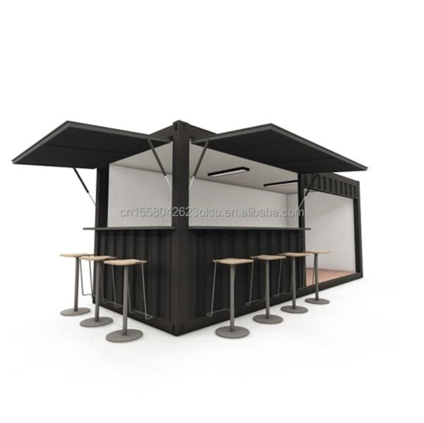 20FT Mini Pop-up Shop Container for Fast-Food Restaurant Convenience Store Kiosk and House Galvanized Steel Bending 180g