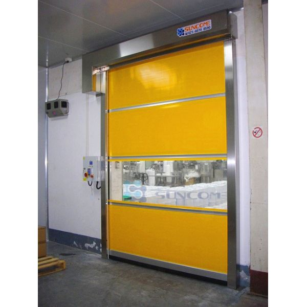 High Speed Shoulder Protection PVC Roll Up Door / Rolling Steel Doors ISO Approved