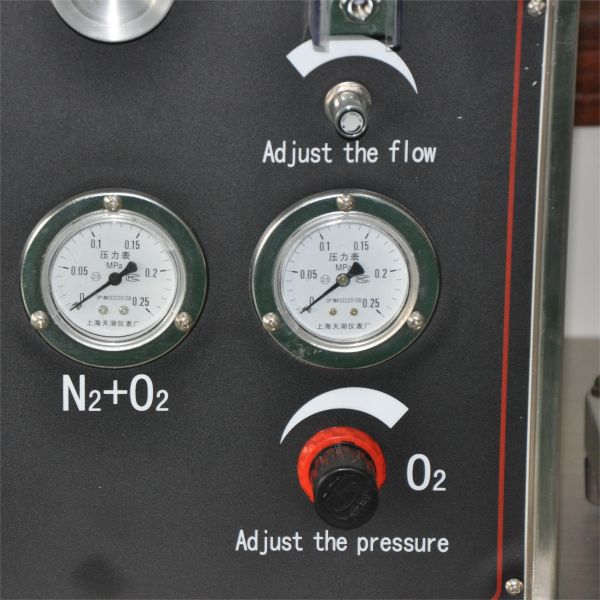 Oxygen Index Tester Equipment For Rubber And Plastic Astm D2863 Test Standard 2.5 Grade Pressure Gauge Accuracy