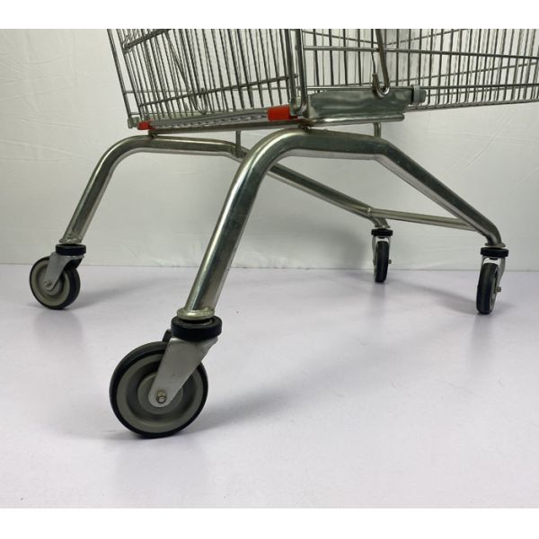 европейская вагонетка супермаркета стиля 275L носит тележку металла большой емкости со складными двойными местами ребенка