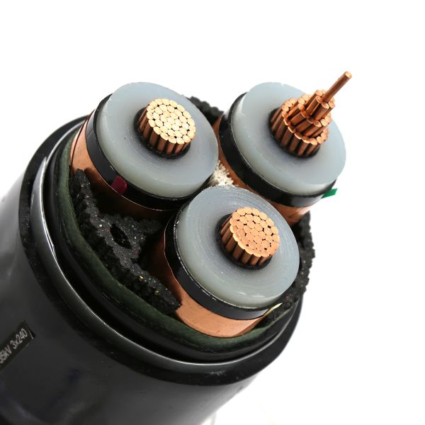 CU/XLPE/STA/PVC Steel Tape Armored Power Cable 26/35kV N2XSY N2XS2Y Cables