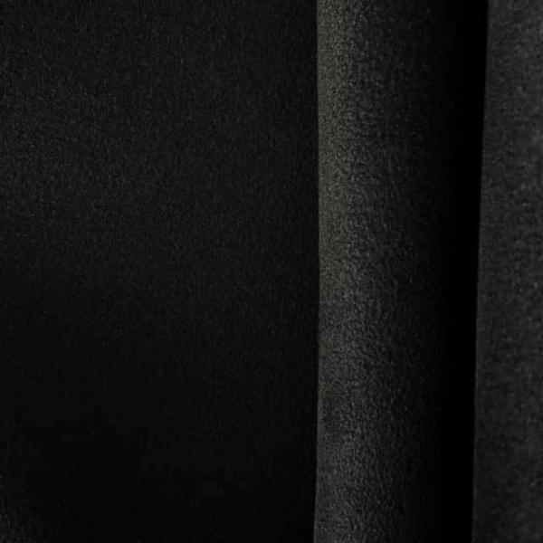 Luxe Faux Leather Material Ultra Soft Island Micro Suede Fabric Pure Black