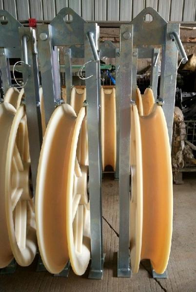 Bloco de amarração de nylon da polia 660mm de MC para a linha aérea transmissão