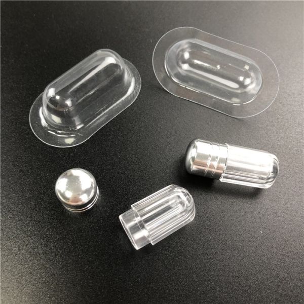 Pill Bottle Clear Small Capsule Bullet Shape Containers With Metal Cap For Rhino Pill