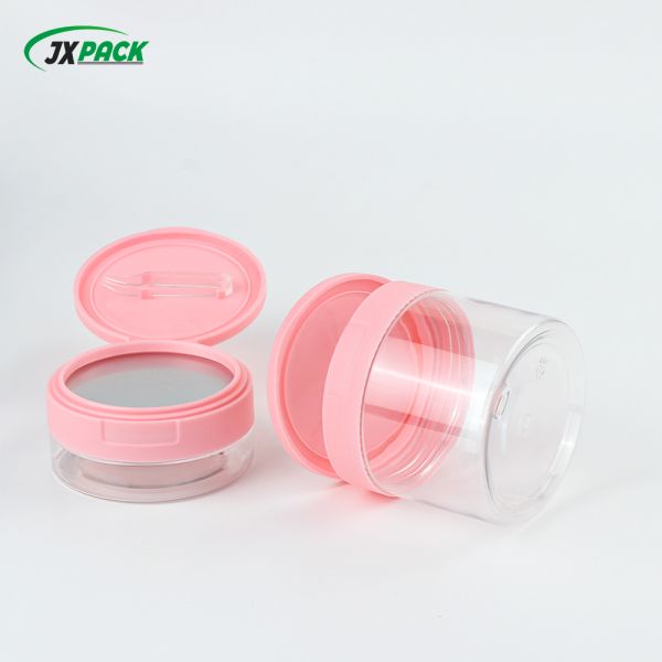 Custom PET Flip Lid Cosmetic Jar for Cleansing Balm & Makeup Remover Packaging
