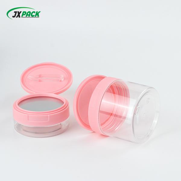 PET transparent plastic makeup remover jars, cosmetic cream jars