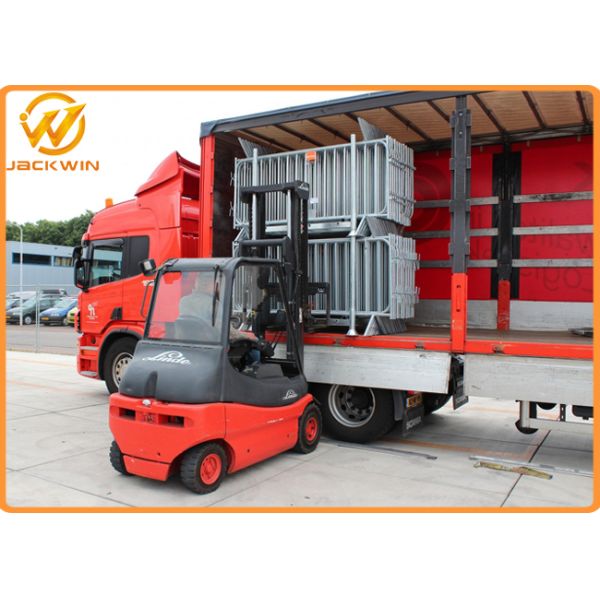 Temporary Galvanized Security 2M Pedestrian Barriers for Event Hire