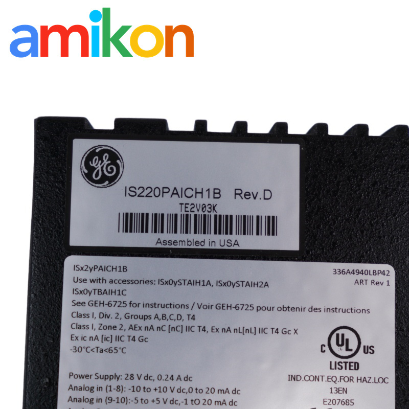 GE IS220PAICH1B Control Analog I/O Module | 10 Analog Inputs