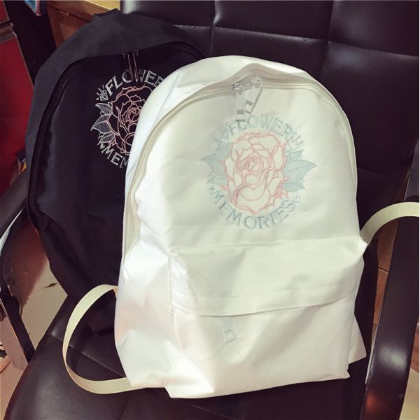 2017 Chinese Rose Embroidery PatternsWaterproof Backpack
