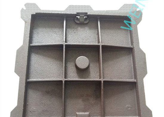 Heavy Duty Ductile Iron Manhole Cover Frame Square Water Soluble Black Paint