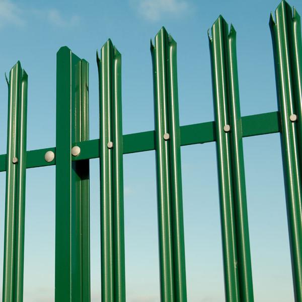 Industrial Metal Black Iron Garden Fence Panel Outdoor Rail Galvanized Steel Picket Fence Panel For Country