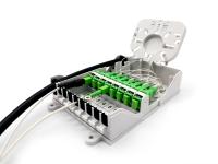 8 Portos SC Fibra Óptica Caixa de Distribuição Passa por Design em FTTH GPON CATV
