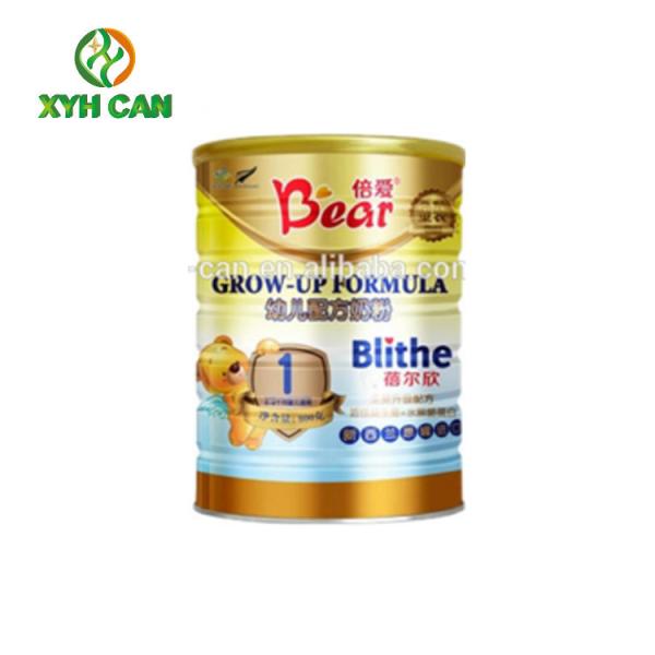 Milk Powder Tin Can Recyclable Milk Powder Round Tin Containers With Lids