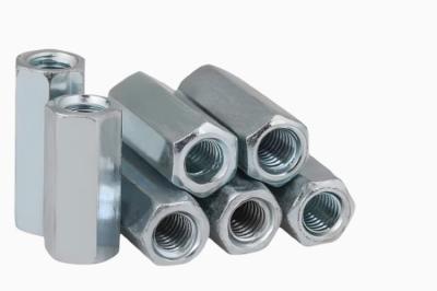 M4 M16 Aço carbono Nozes hexagonais galvanizadas Classe 4.8 Grau 8.8 Revestimento de zinco Parafusos metálicos