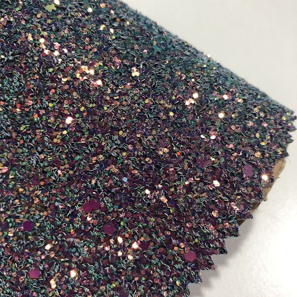 1.4mm 3D Holographic Wallpaper Metallic Chunky Glitter Fabric