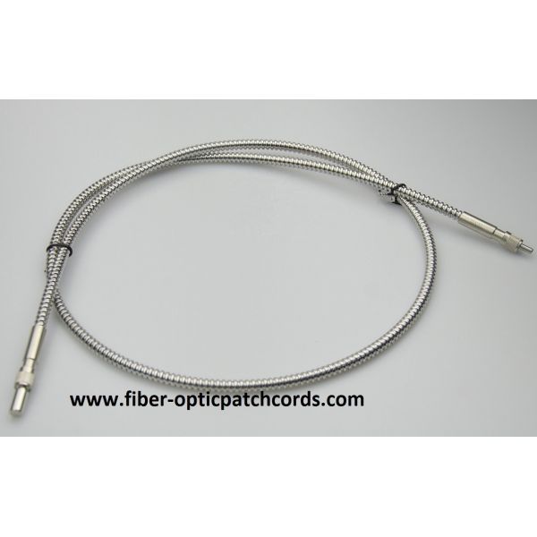 NA0.12,0.20 Pure Quartz Stainless Steel Fiber Optic Patch Cord 200µM 400µM 600µM 1000µM