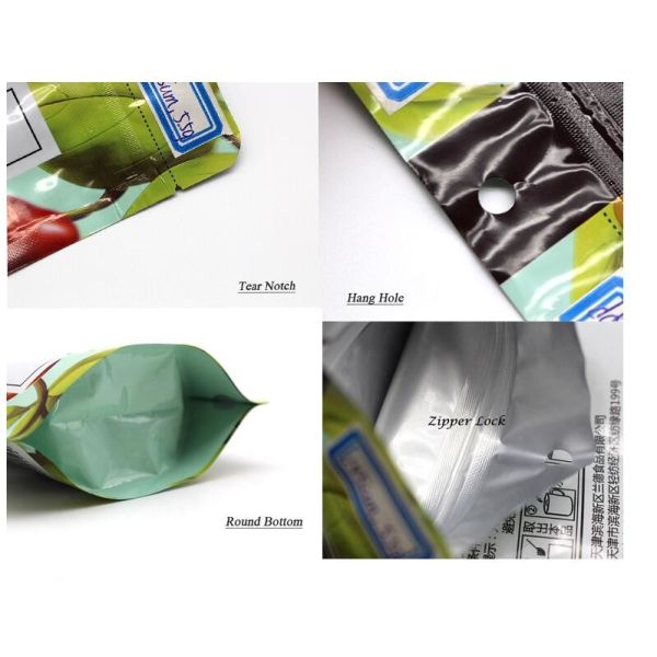 Moisture Proof Printed Stand Up Zipper Mylar Coffee Bags