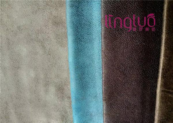Waterproof Polyester Fabric With Grey Suede Material Bronzing Fabric