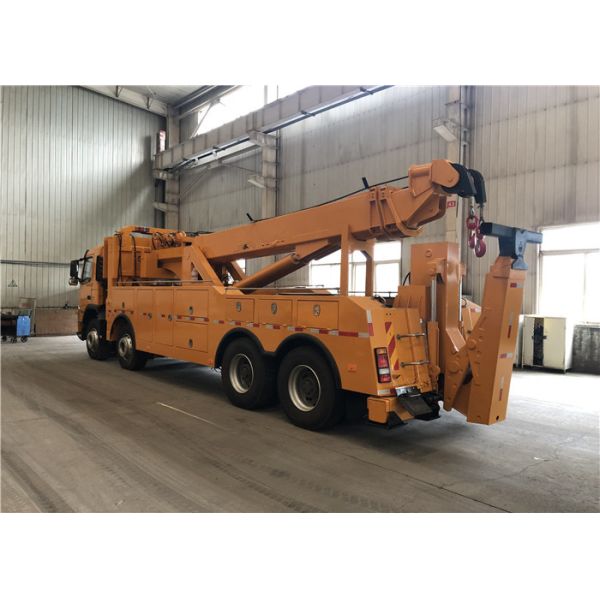 360 Rotating Crane Road Wrecker Truck 400hp 8*4 Heavy Duty Recovery Truck