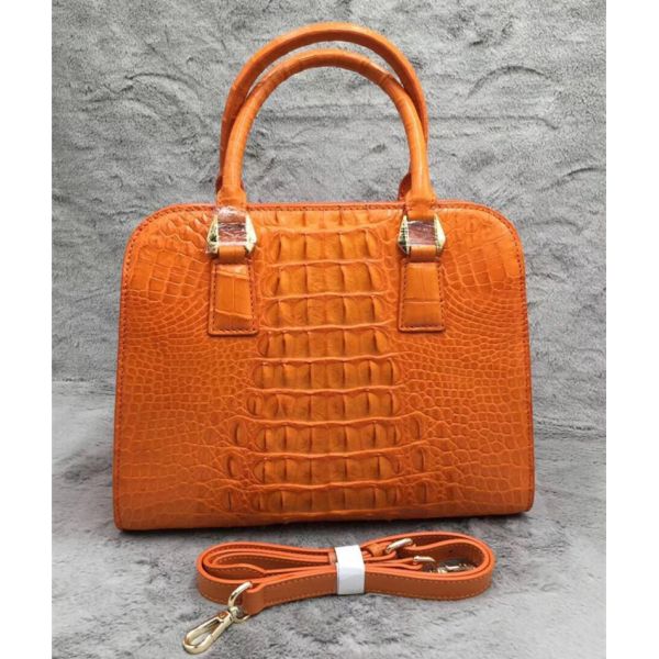 Fashion Authentic Crocodile Skin OL Lady Working Purse Female Handbag Exotic Alligator Leather Women Single Shoulder Bag