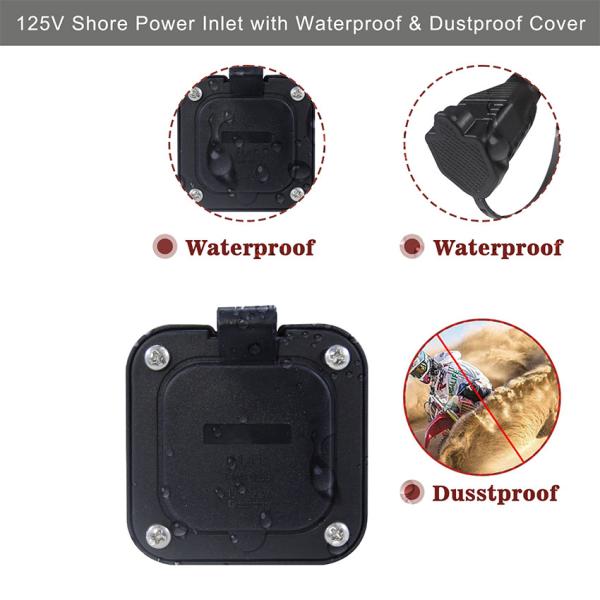 Cordon d'alimentation convertisseur étanche NEMA 5-15R 1M 15A 125V