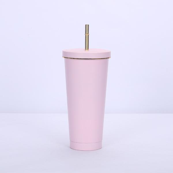 Single Wall Stainless Steel 304 Car Coffee Tumbler 750ml Colorful