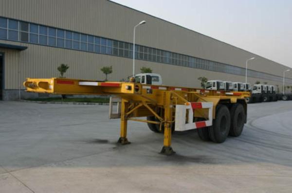 Steel 2 Axles Tank Container Trailer Chassis / 20 Foot Container Chassis