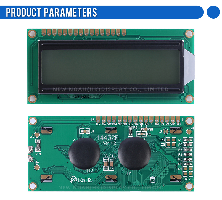 Grey Film 14432F Supports 3.3V And 5V Optional Parallel Graphic LCD Module Display Screen