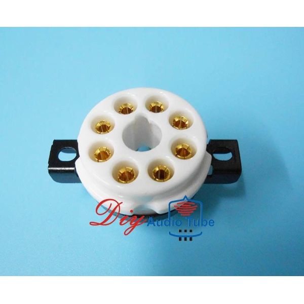 8 Pin Octal Ceramic Tube Sockets Gold Plated Brass Pins For KT88 EL34 GZ34