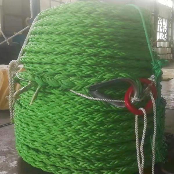 Deep Water Use Square Braided 8 Strand PP Combination Wire Rope With Core