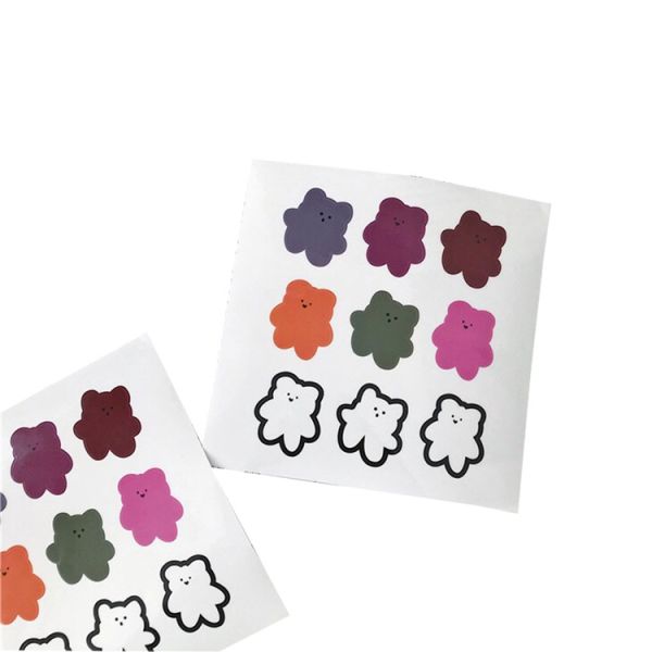 Custom Cute Candy Bear Perfume Sticker , Face Mask Fragrance Paper Stickers