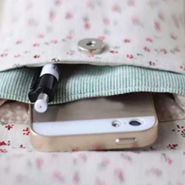 Custom cute fresh washable floral cotton mini crossbody cell phone purse bag for women