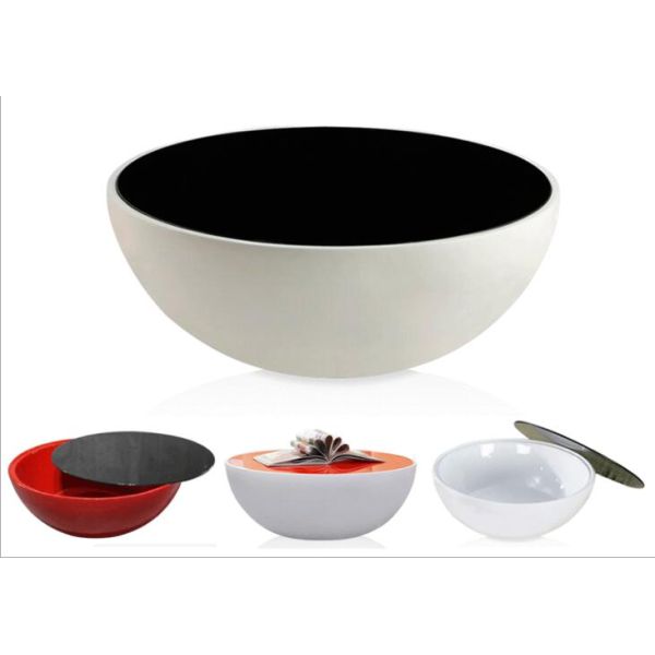 Novel Modern Half Ball Shape Round Bowl Fiberglass Tea Coffe Table