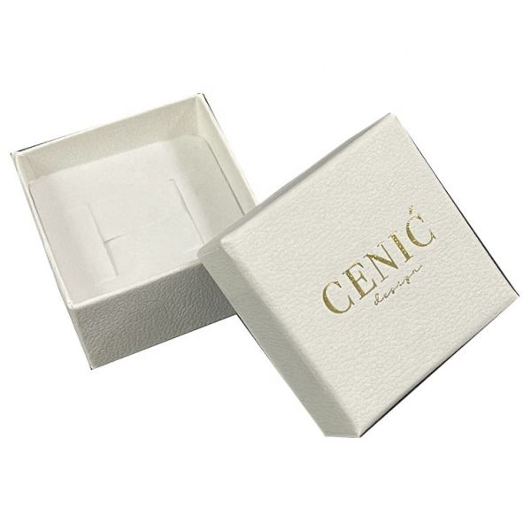 Customized White Paper Ring Box