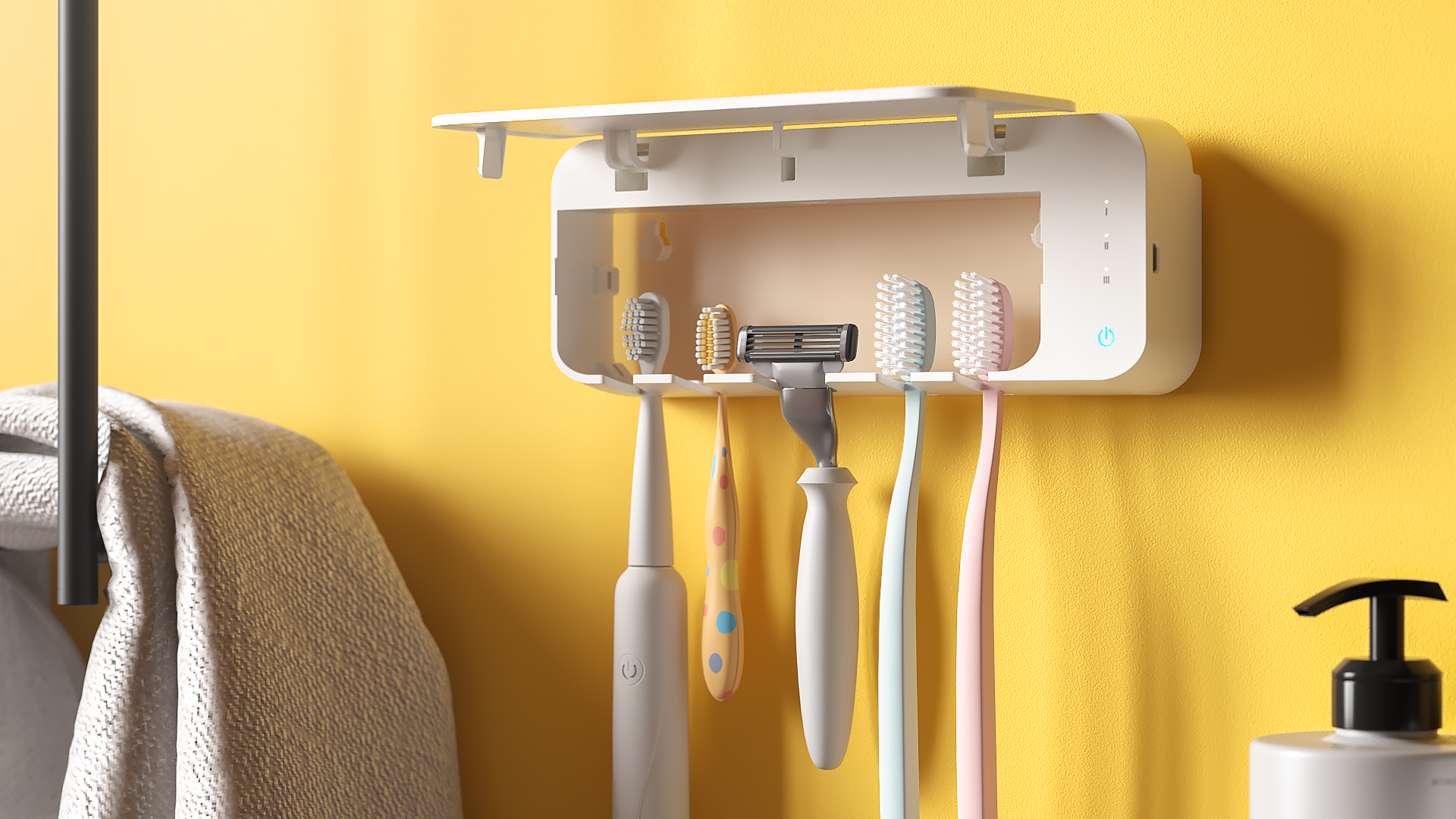 Дезинфицирующее средство PP 5W зубной щетки СИД Multi функции UVC УЛЬТРАФИОЛЕТОВОЕ ультрафиолетовое