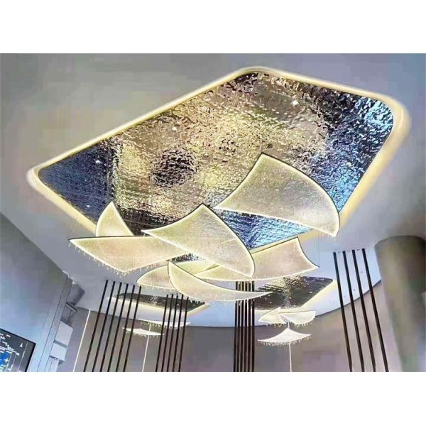 SS304 Water Ripple Clip In Ceiling Hotel Decoration Ceiling Panel