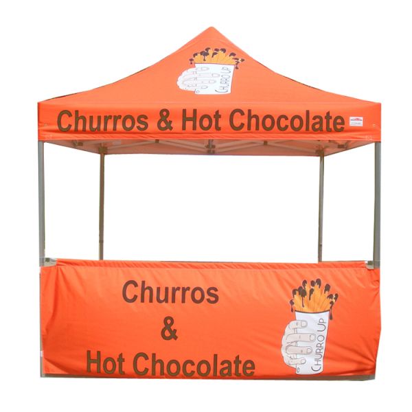 Orange Color 5x5 Pop Up Tent Corrosion Resistance With Sunshade Cover