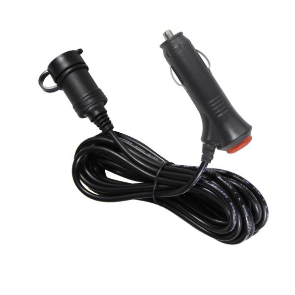 12V/24V Car Cigarette Lighter to Socket Extension Cord with Dual USB Ports for RV Truck Charging Devices 10A 3Meter CE Certified