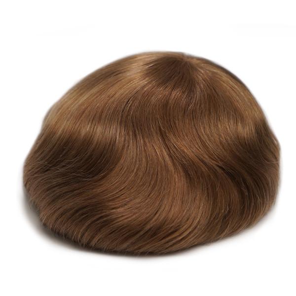 Système capillaire toupet de base 7*5 perruques pour hommes de taille moyenne pour la calvitie