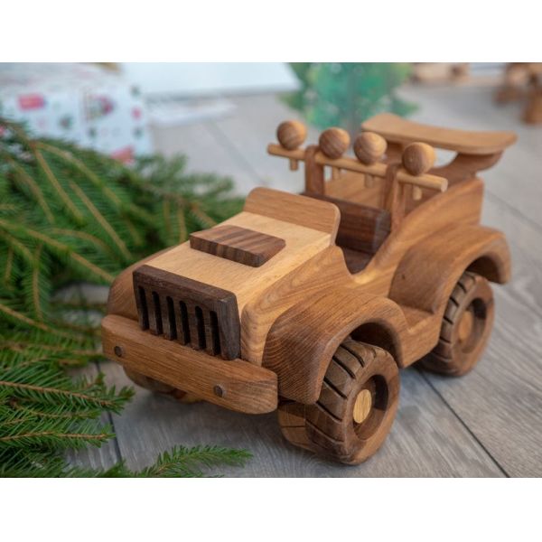 ISO9001 Handcrafted Small Wooden Boat Toy Powerboat Coastal Beach Themed